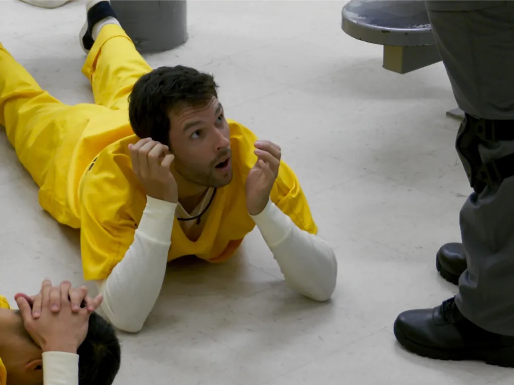 THE NEW STANFORD PRISON EXPERIMENT. Josh Hublitz in episode 102 of THE NEW STANFORD PRISON EXPERIMENT. Cr. Courtesy of Netflix. © 2026
