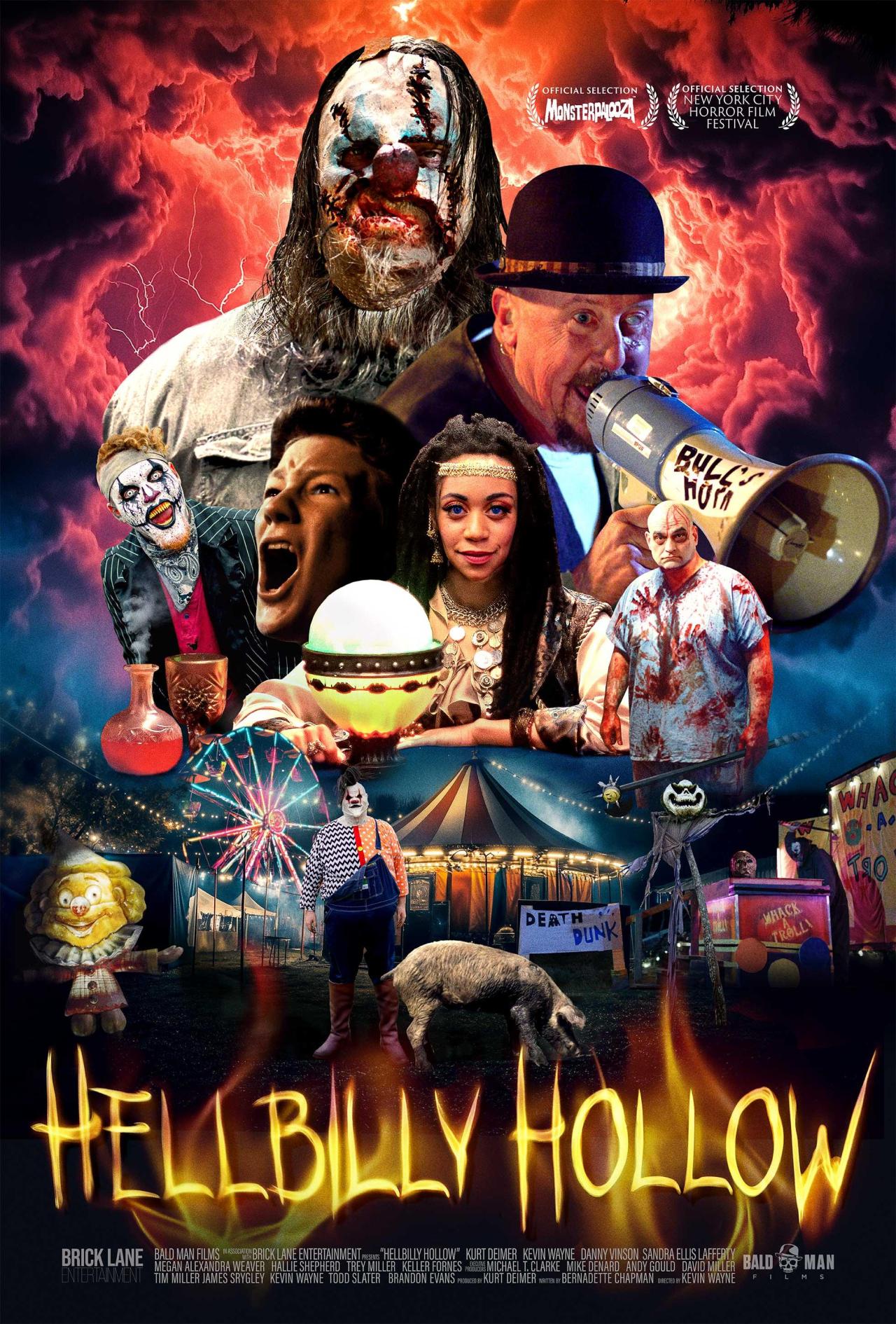 Paranormal Investigators Visit a Haunted Attraction and Are Terrorized by a Giant Clown and His Brother in 'Hellbilly Hollow', Now on VOD