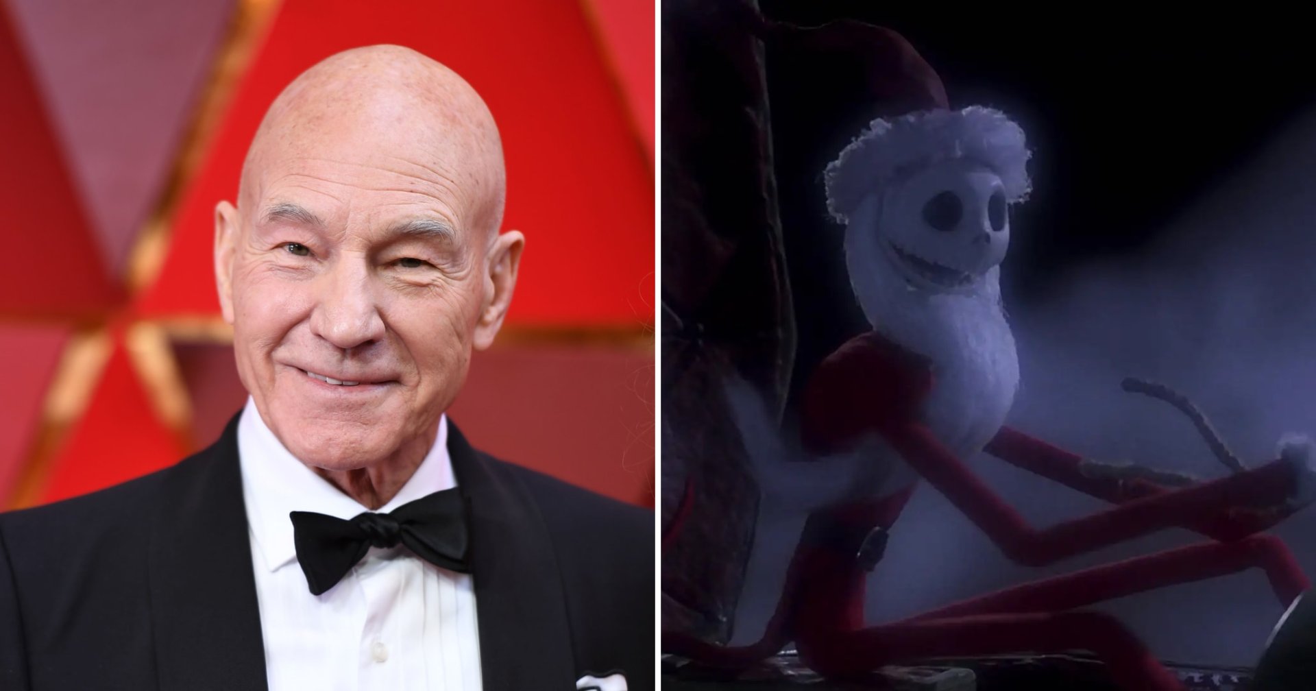Bald man in black tuxedo and bow tie smiling on a red carpet, wearing a Time's Up pin on his lapel.
