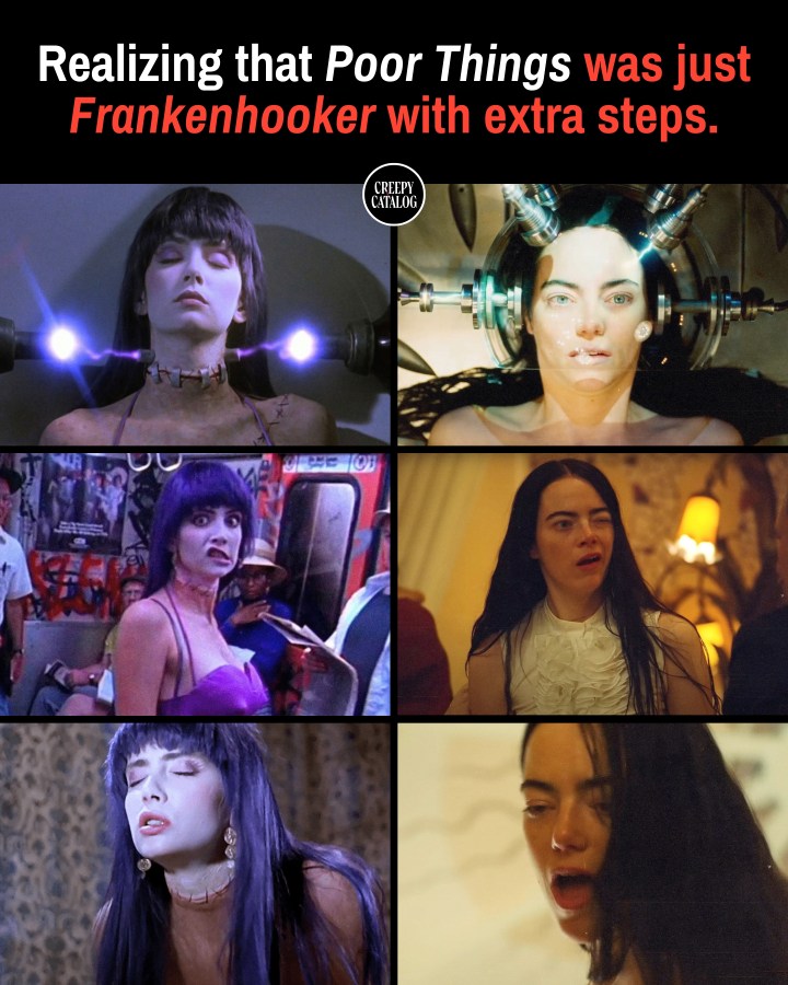 Poor Things vs. Frankenhooker Parallels