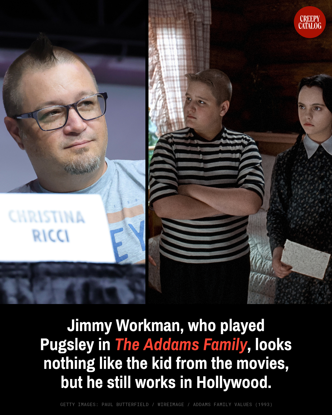Click to open the image gallery Jimmy Workman as Pugsley Addams in a still from Addams Family Values (1993)