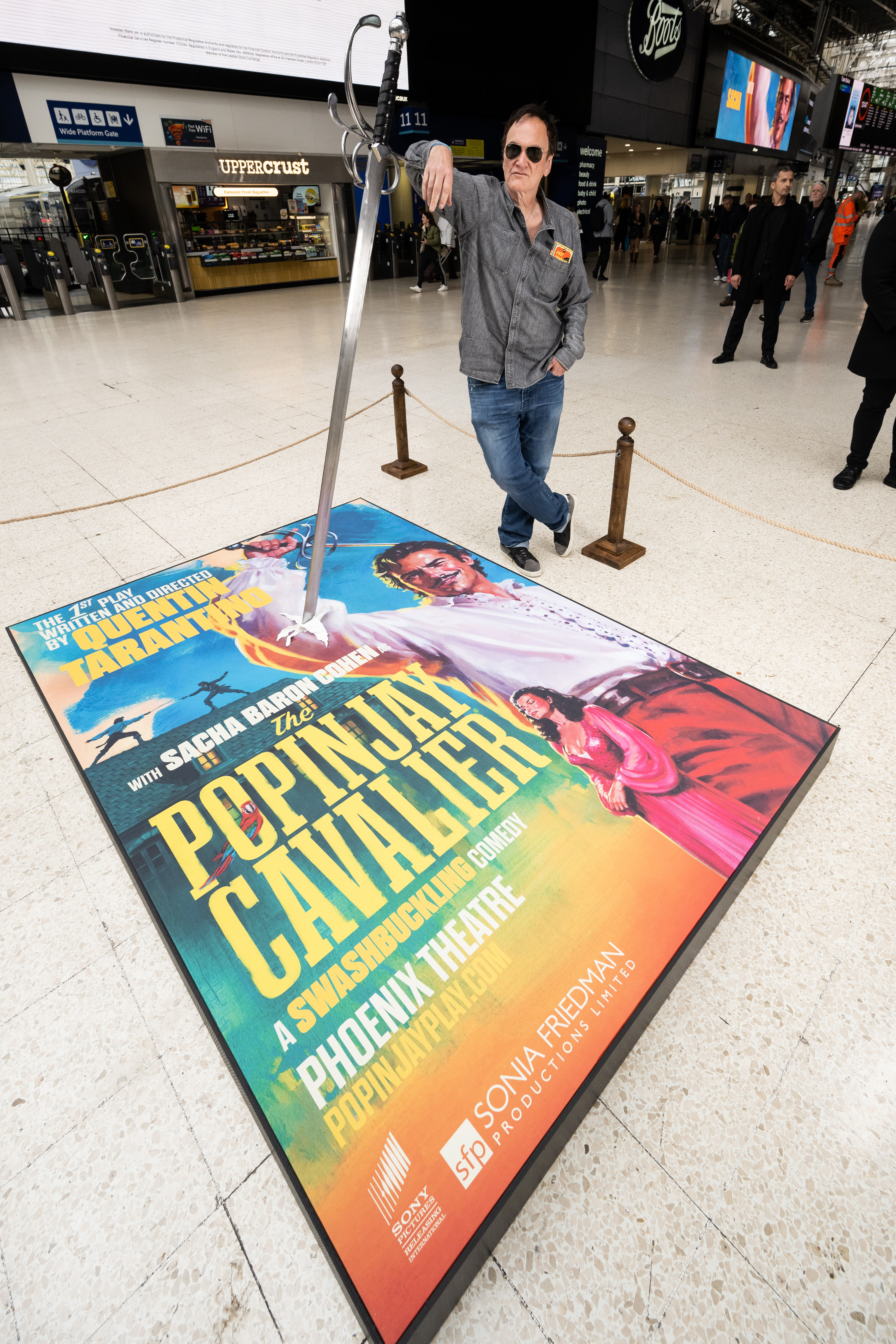 Quentin Tarantino Launches His Play "The Popinjay Cavalier" In Waterloo Station