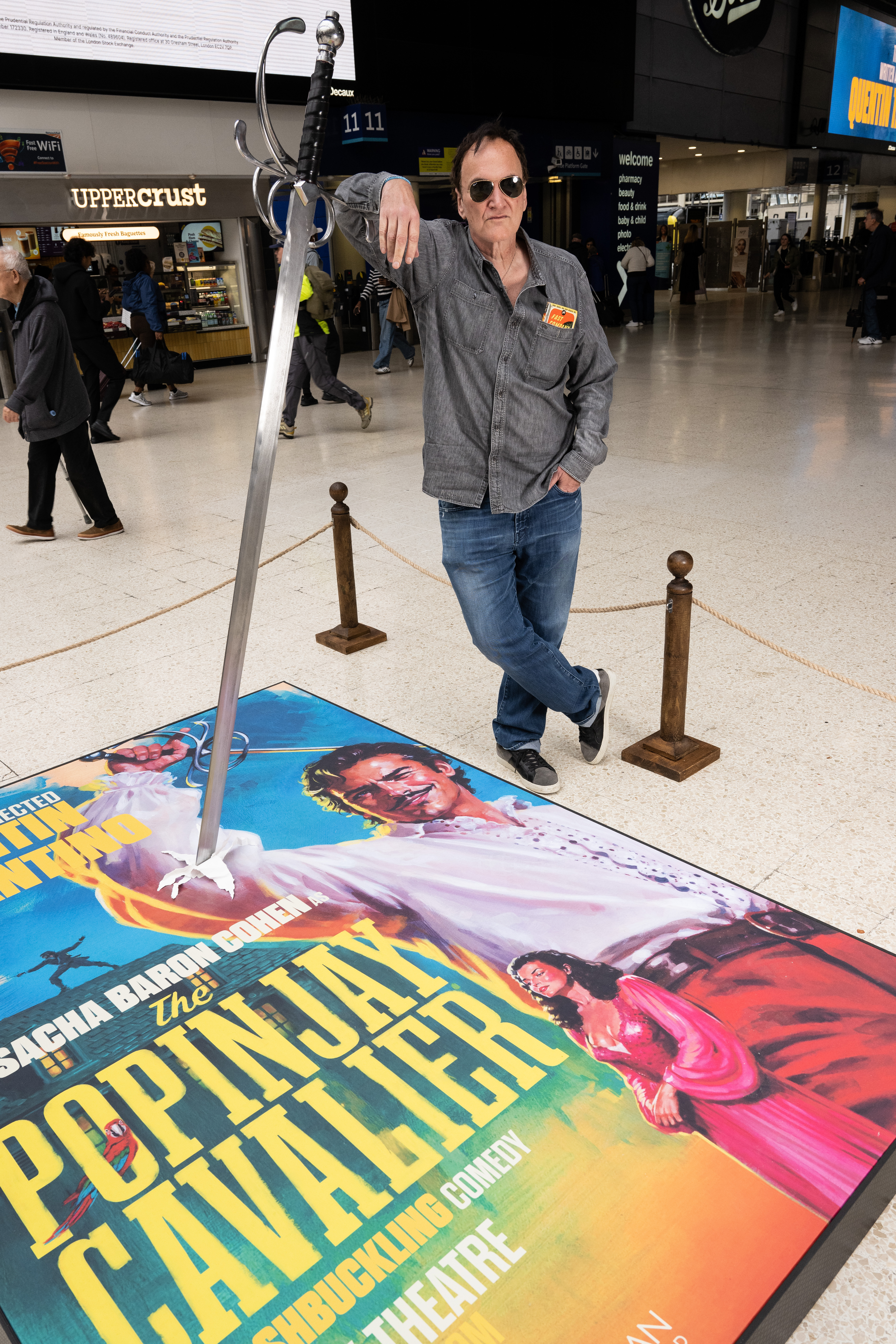 Quentin Tarantino Launches His Play "The Popinjay Cavalier" In Waterloo Station