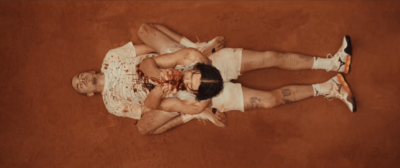 A still from the film Forty Love featuring Romeo Beckham and Paul Kircher