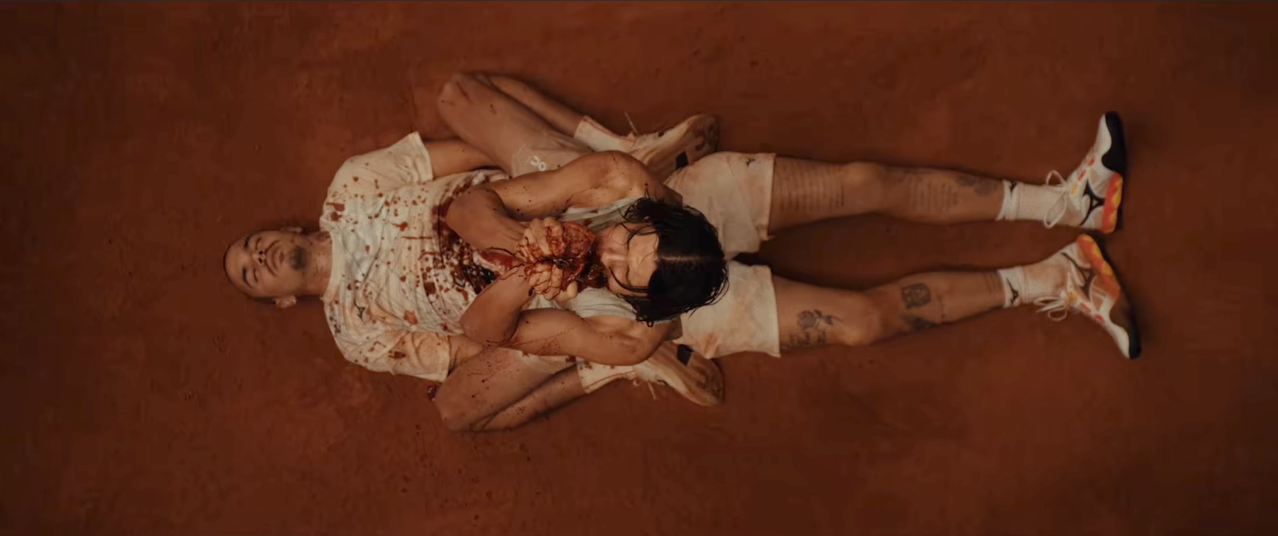 Still from the film Forty Love featuring Romeo Beckham and Paul Kircher