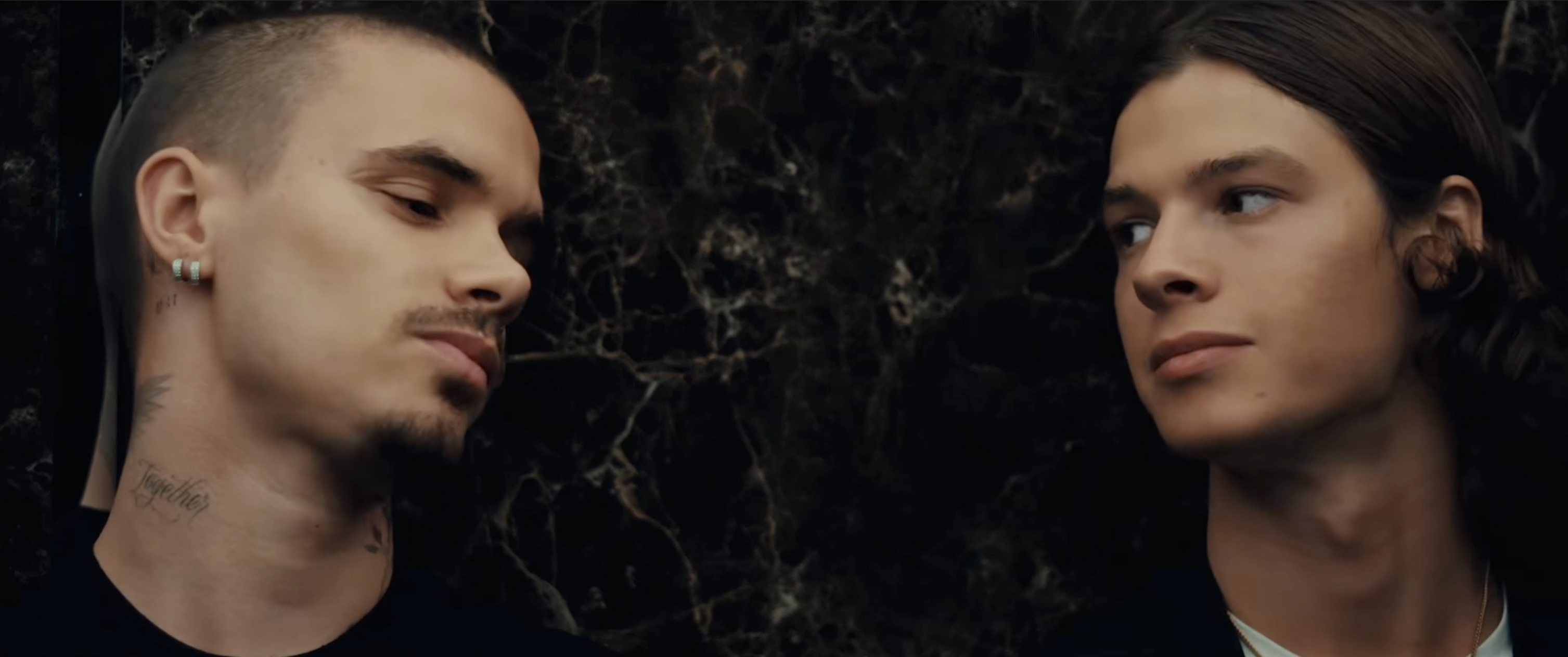 A still from the film Forty Love, a gay tennis romance thriller from Studiocanal France.