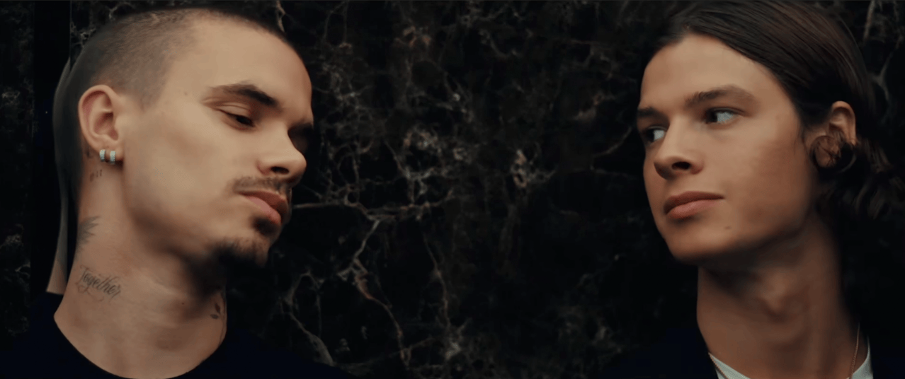 A still from the film Forty Love, a gay tennis romance thriller from Studiocanal France.