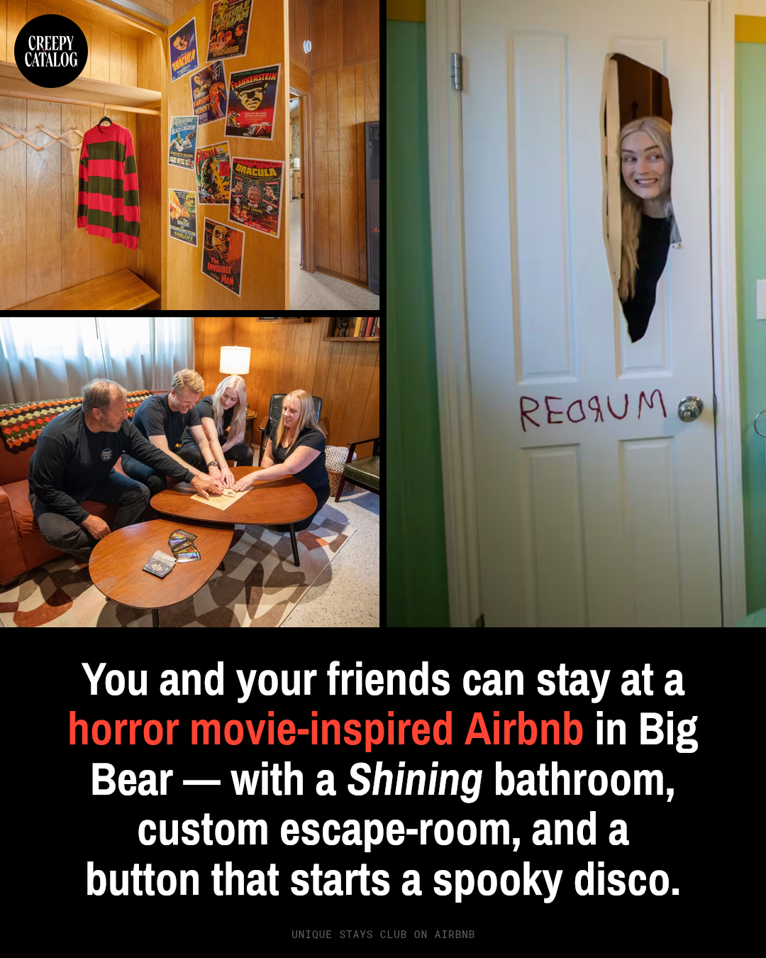 Horror movie-inspired Airbnb cabin in Big Bear