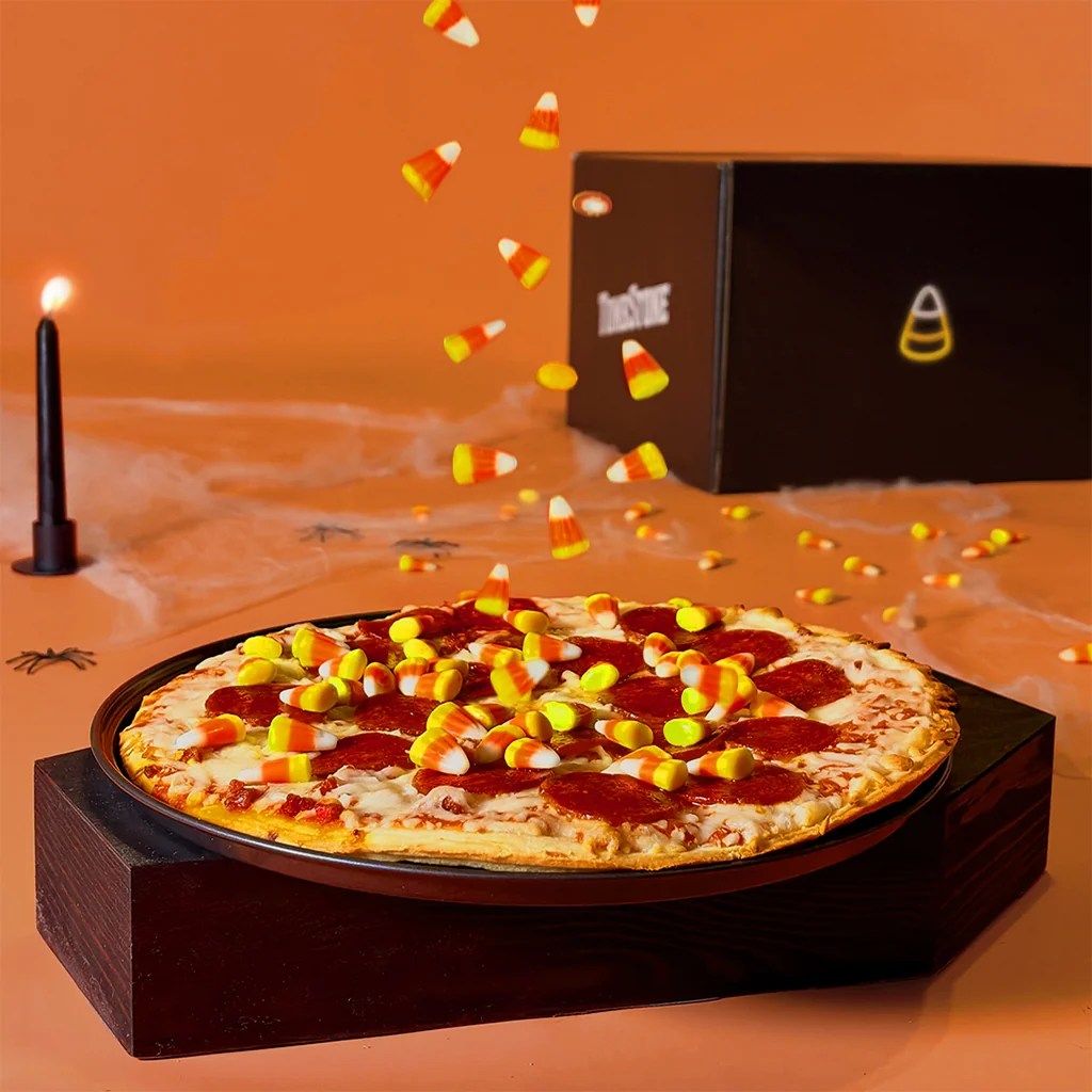 Tombstone Is Releasing a Candy Corn Pizza for Halloween