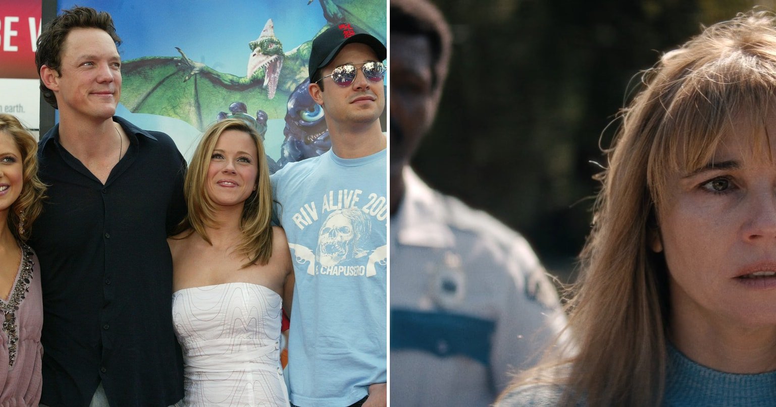 Sarah Michelle Gellar, Matthew Lillard, Linda Cardellini, and Freddie Prinze Jr. at the Scooby-Doo 2 film premiere in Hollywood, 2004