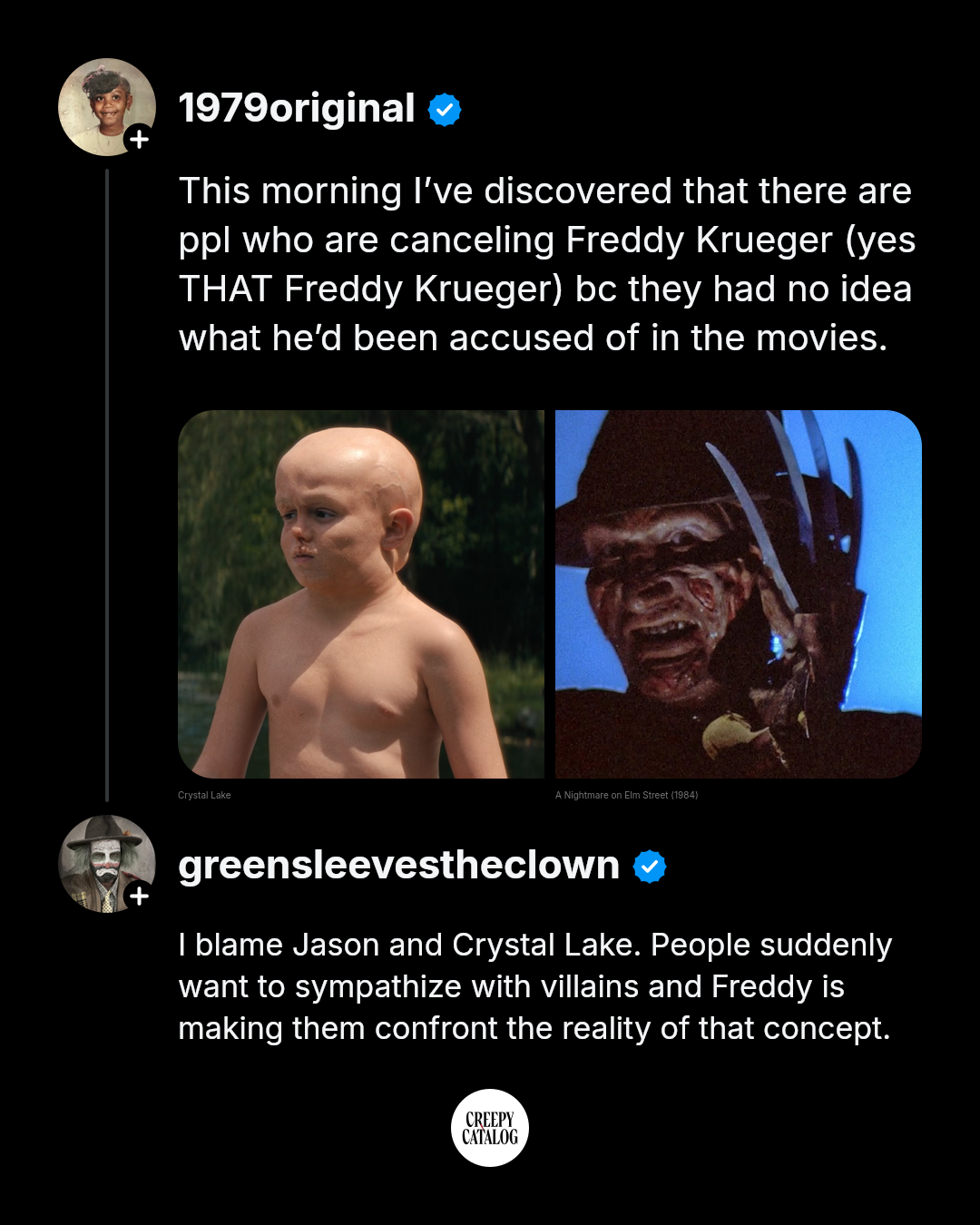 Freddy Krueger, the horror villain from A Nightmare on Elm Street (1984)