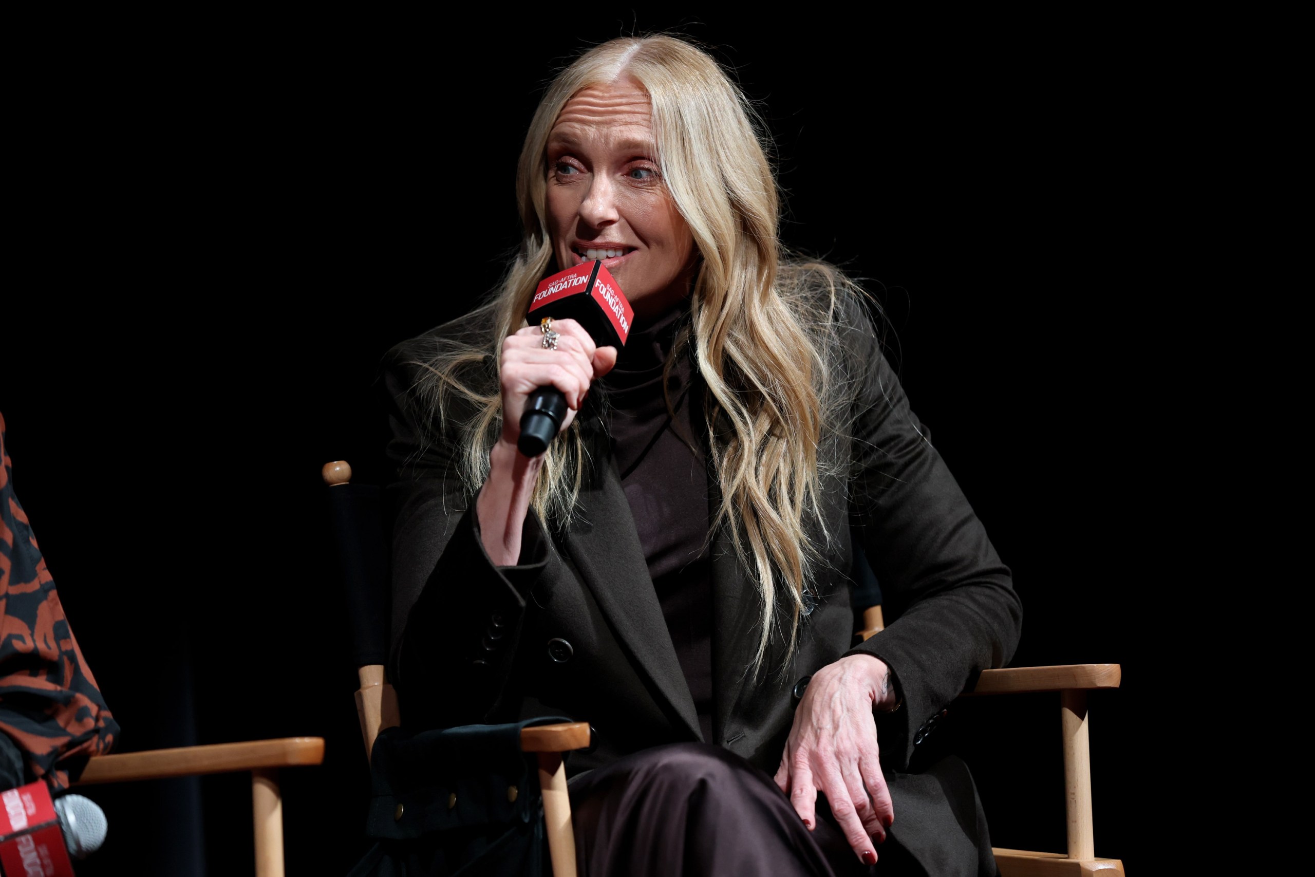 Toni Collette at the SAG-AFTRA Foundation Conversations event for "Goodbye June" in New York City