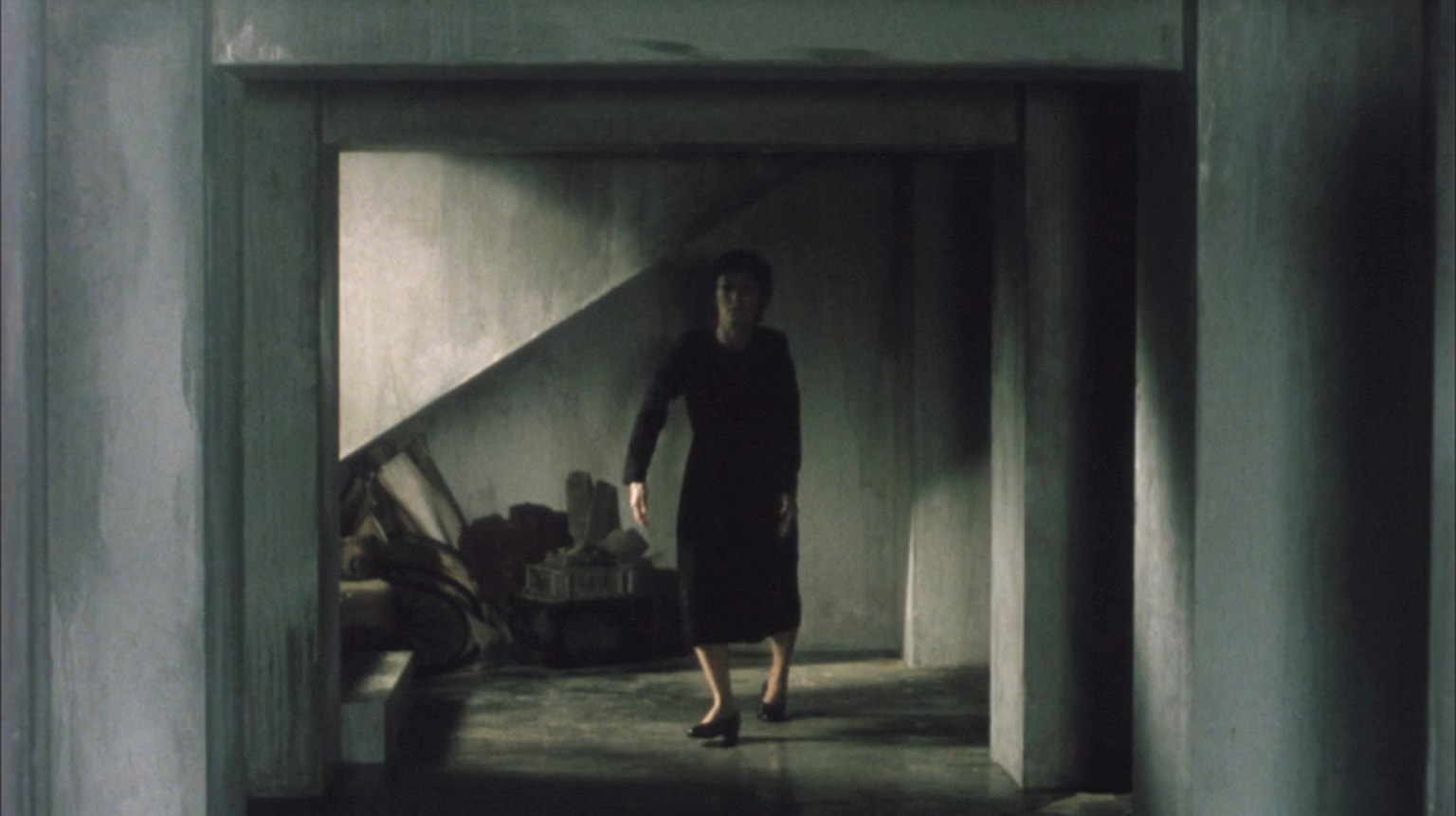 A dark, eerie scene from the 2001 Japanese horror film Pulse